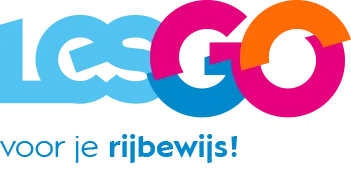 logo Rijschool JE t.h.o.d.n. LesGo